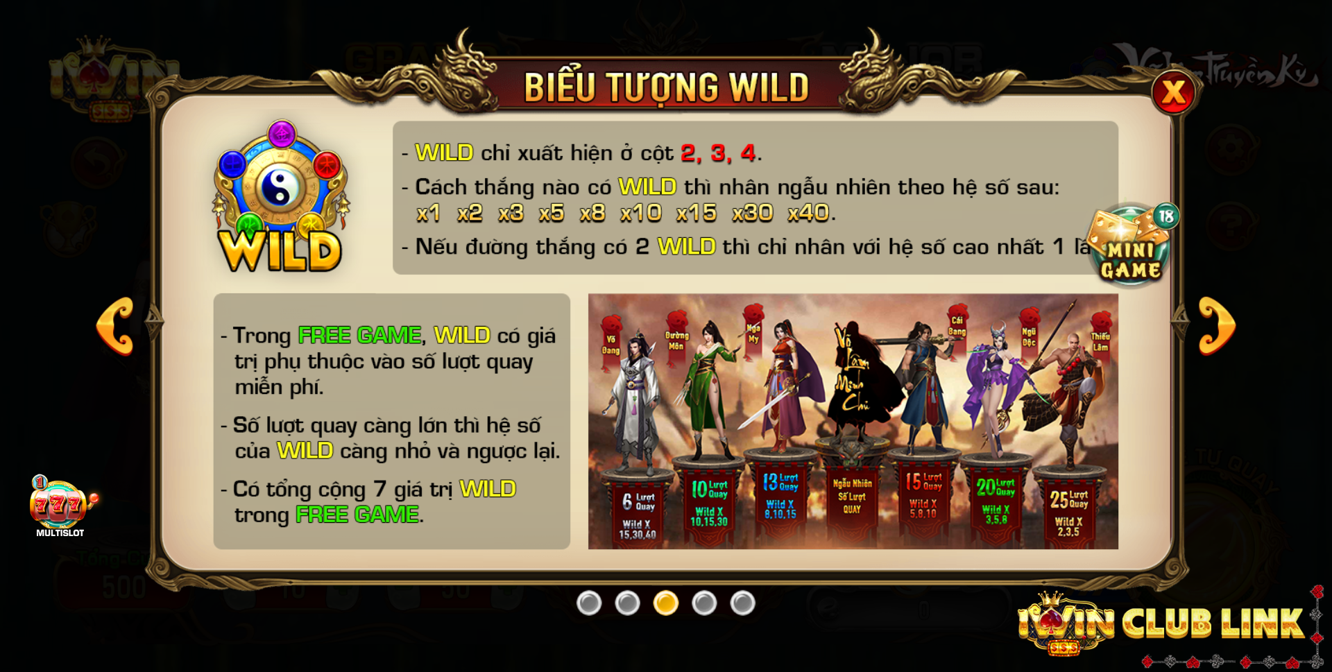 biểu tượng wild slot game võ lâm truyền kỳ iwin club